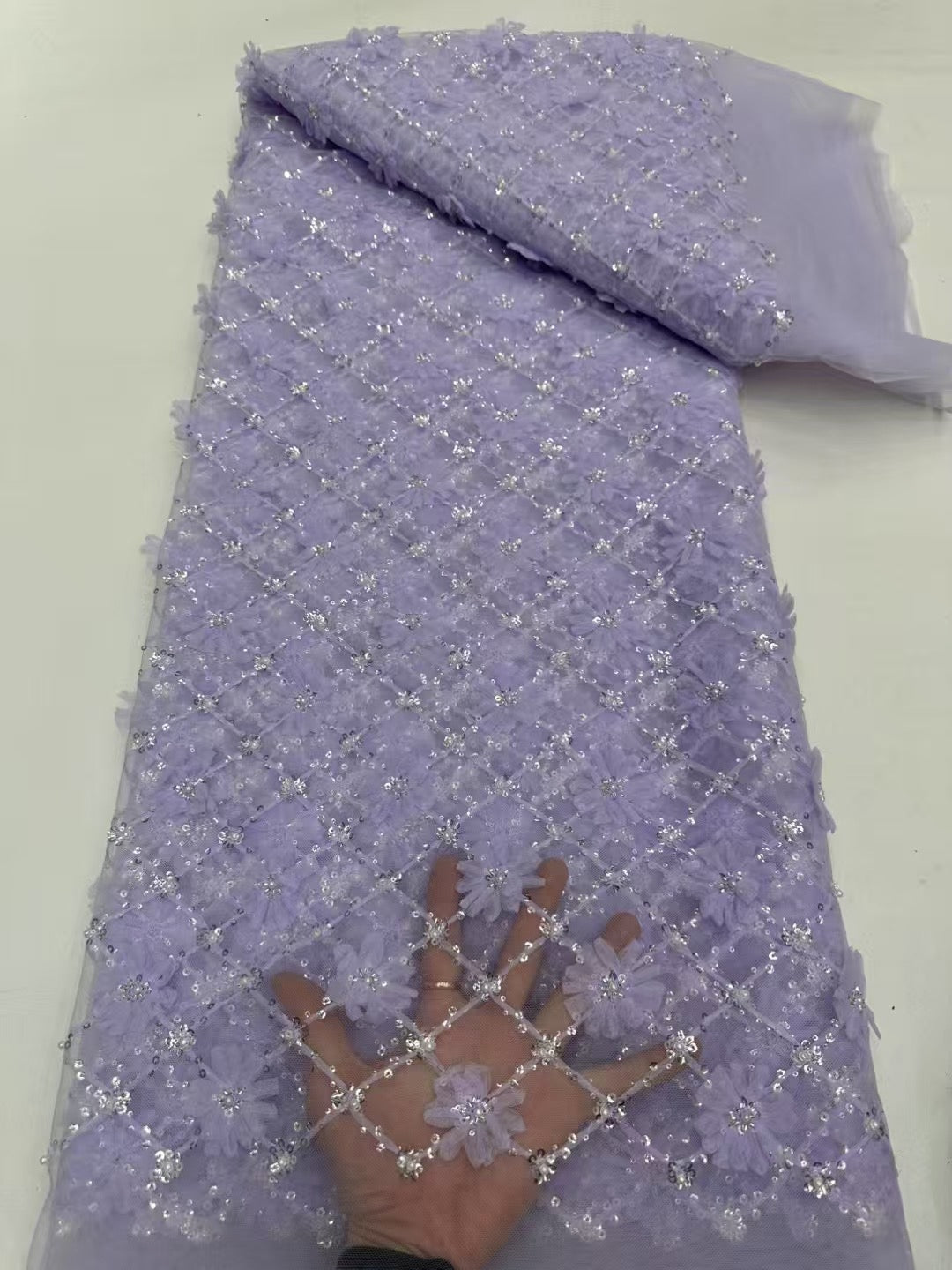 Ofton 3D Beaded Fabric - More Colors