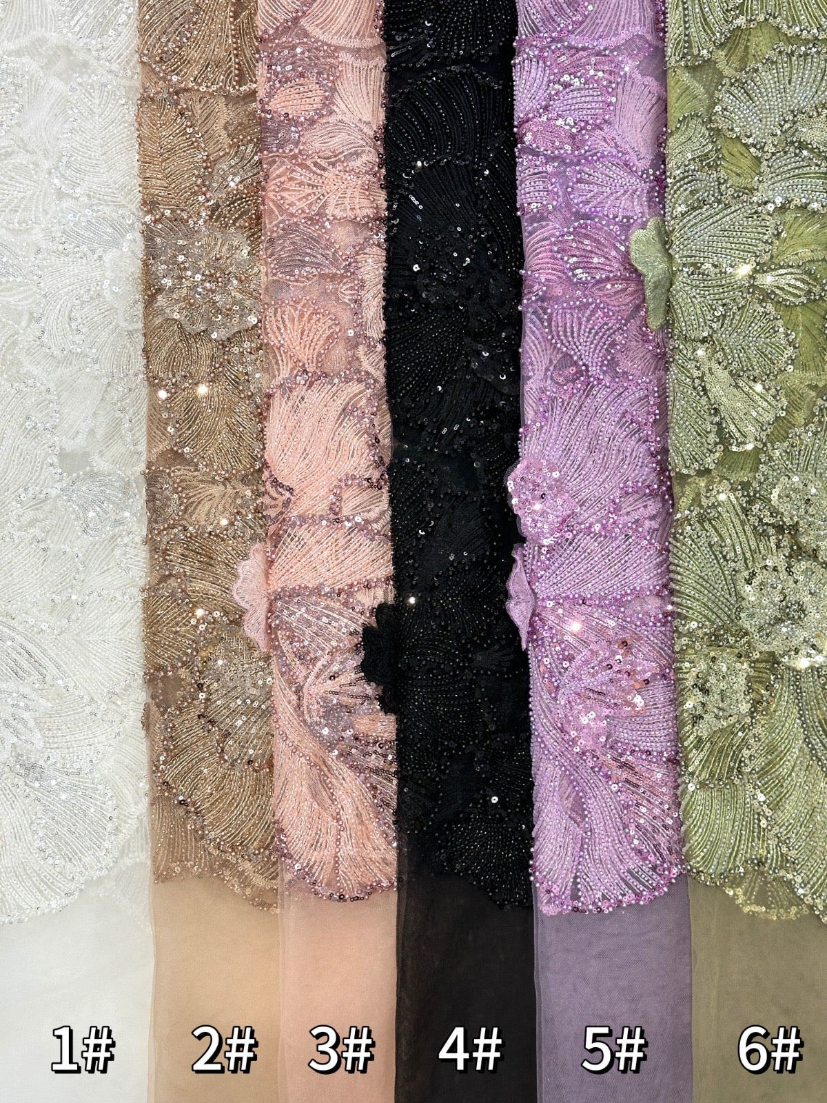 Baylon Sequin Beaded Luxury Fabric - More Colors
