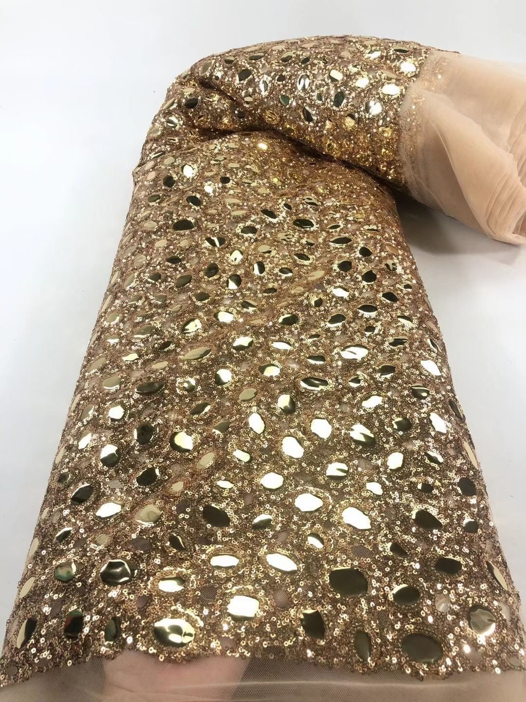 Tela brillante metálica Glam 3D - Más colores