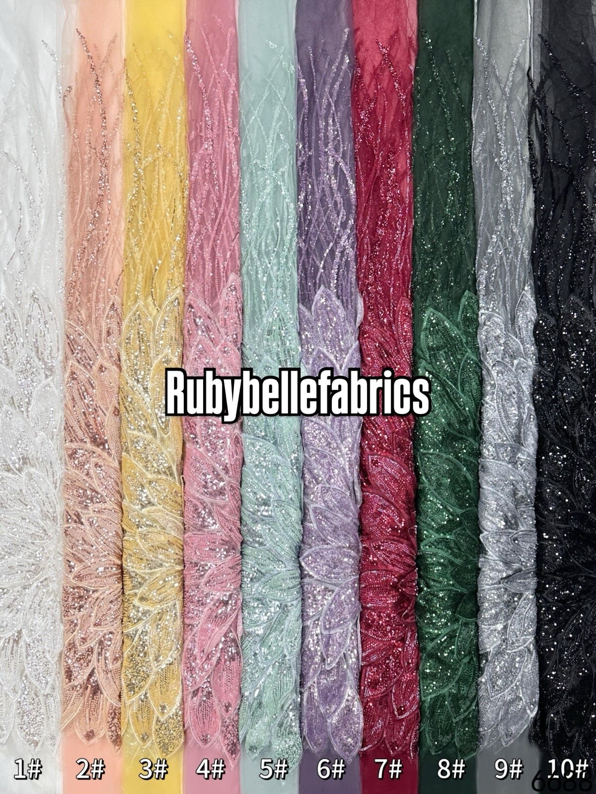 Ames 3D Deluxe Luxury Beaded Fabric