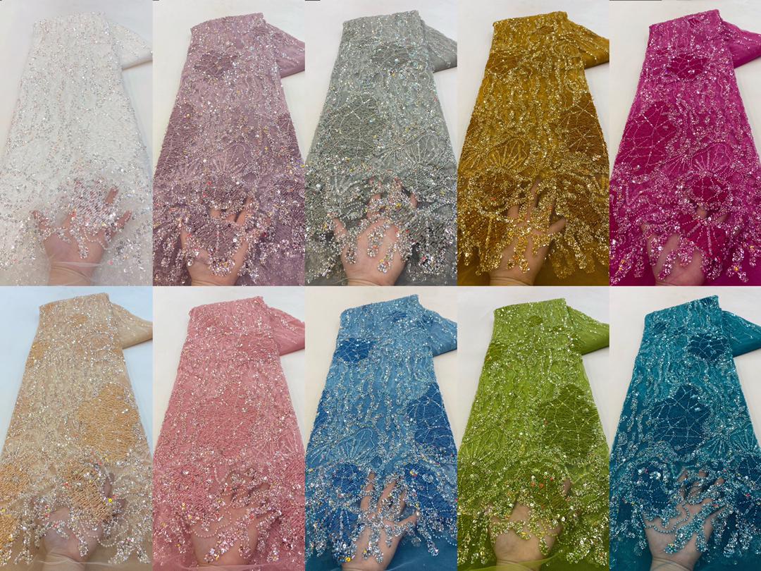 Tela de lujo con cuentas Niza - Más colores