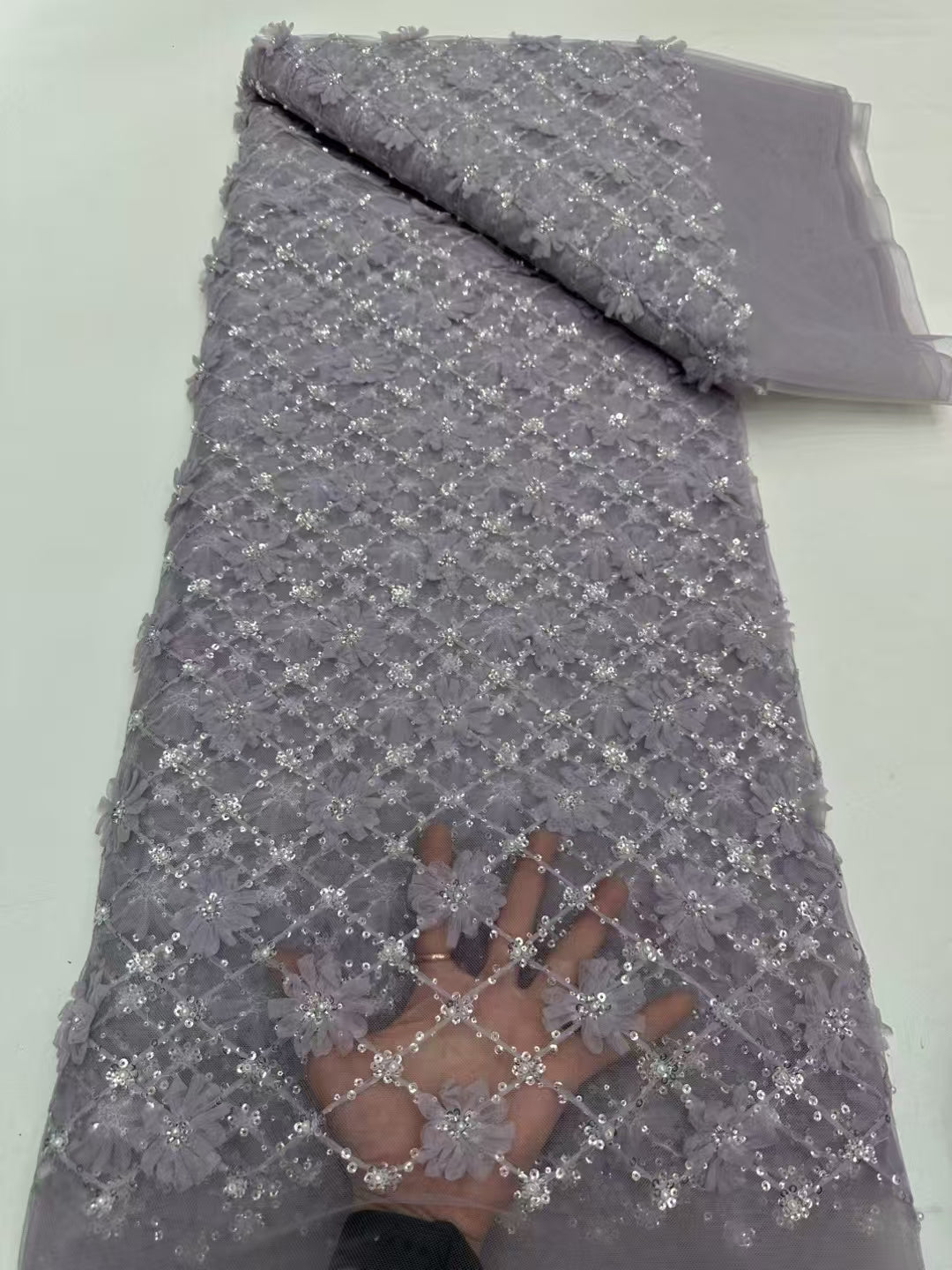 Ofton 3D Beaded Fabric - More Colors