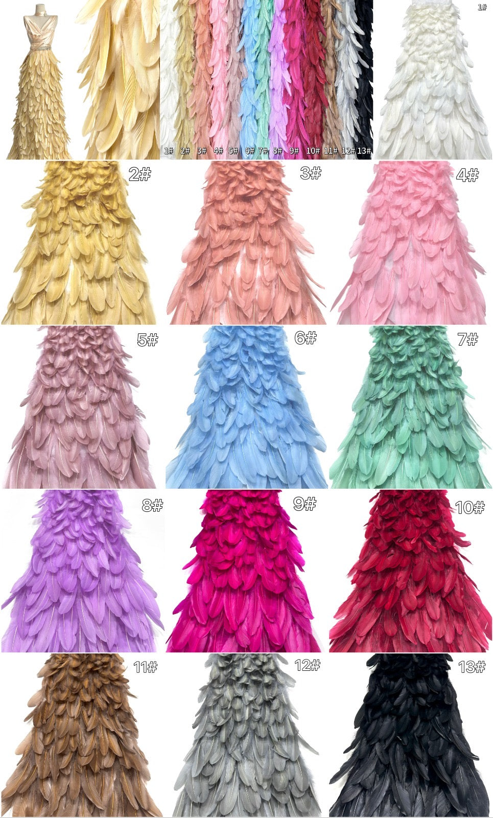 Orida Deluxe Luxury Feather Fabric