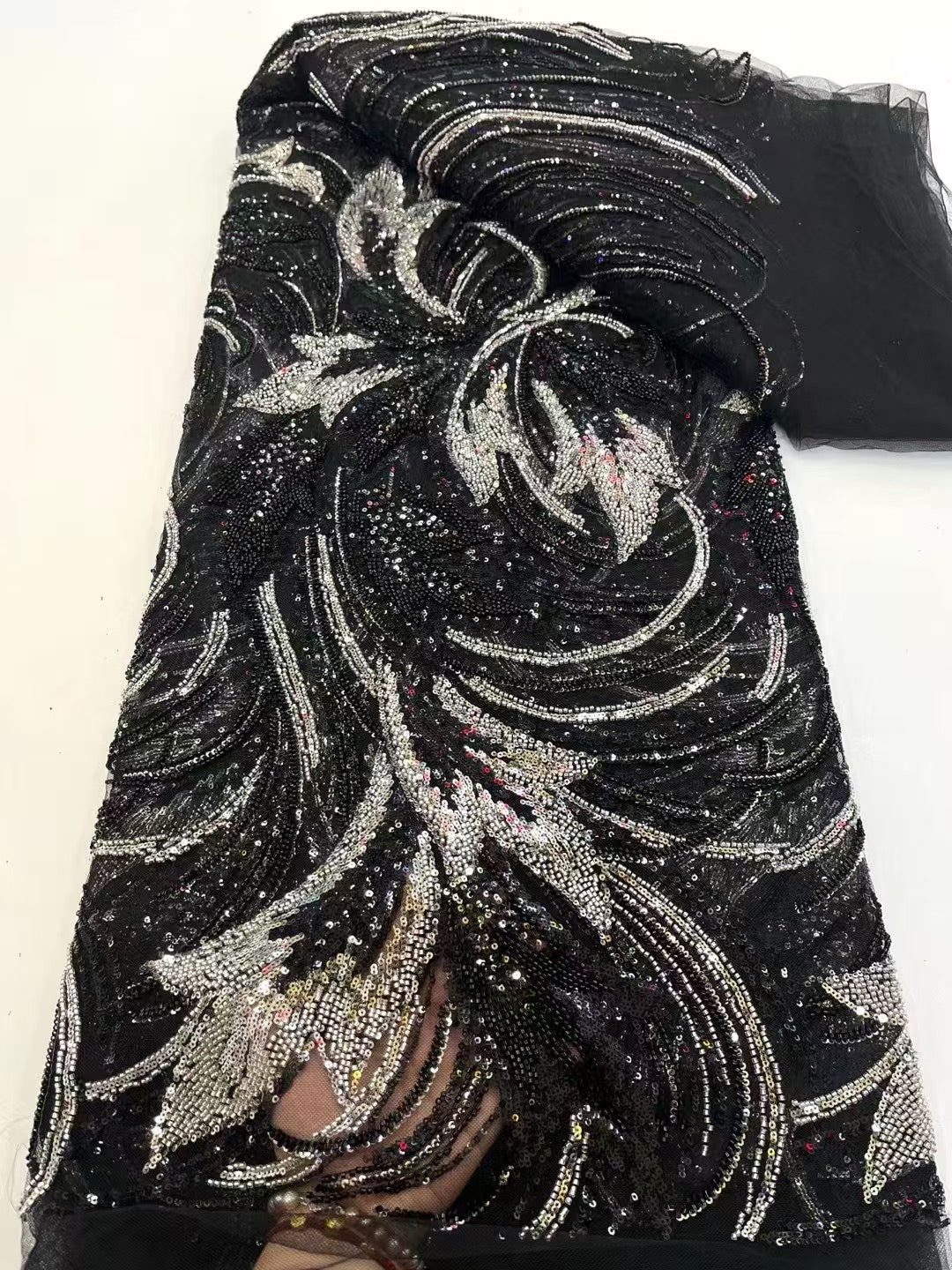 Asty Beaded Sequin Luxury Handmade Fabric