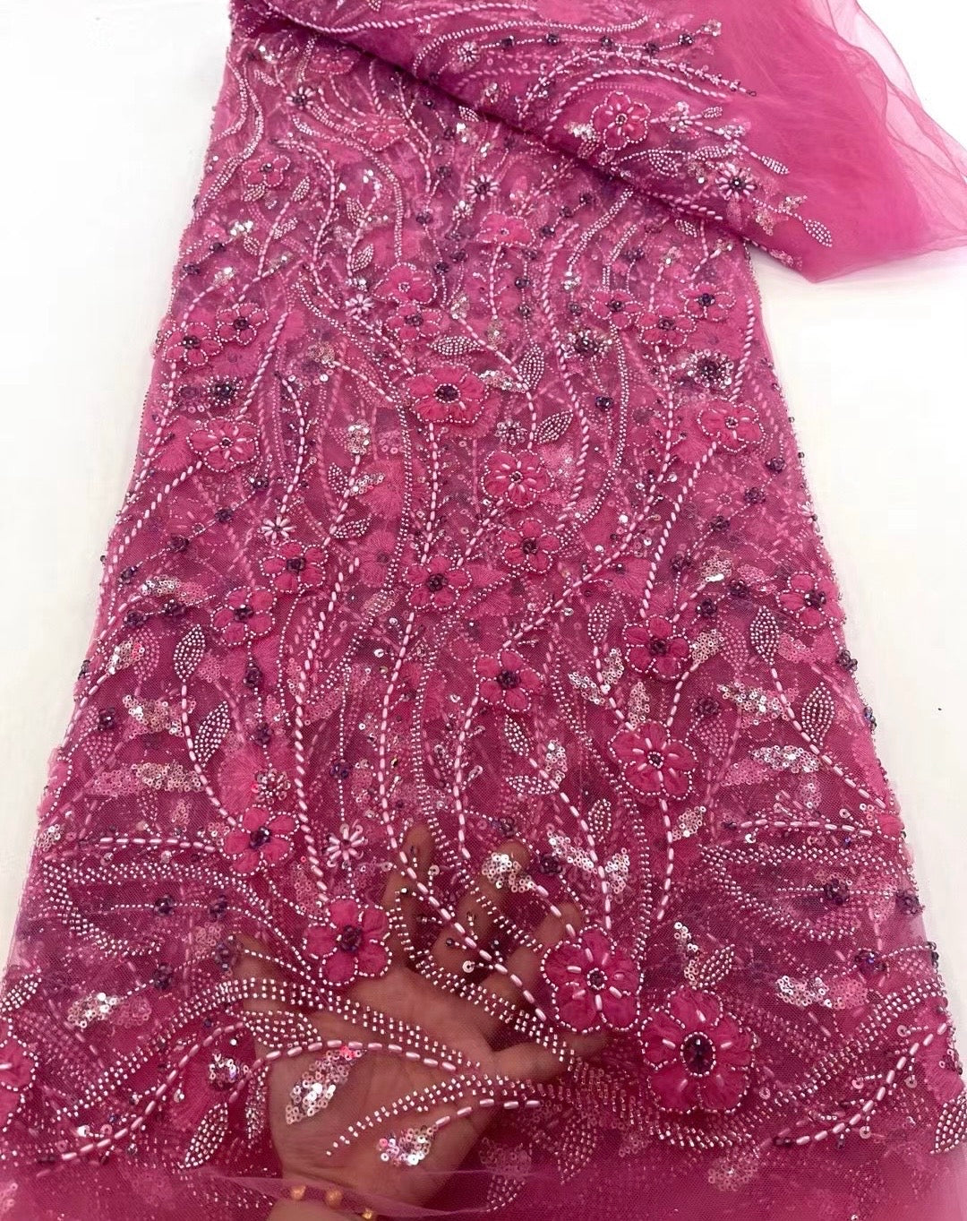 Hayluxx 3D Beaded Luxury Fabric