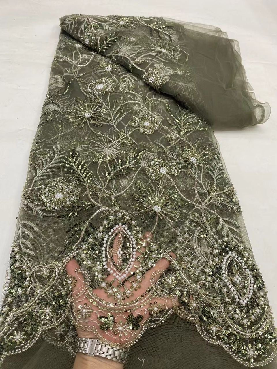 Kadulle Beaded Sequin Fabric