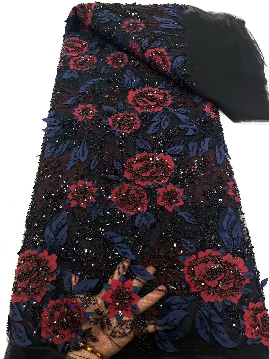 Rille 3D Beaded Fabric - More Colors