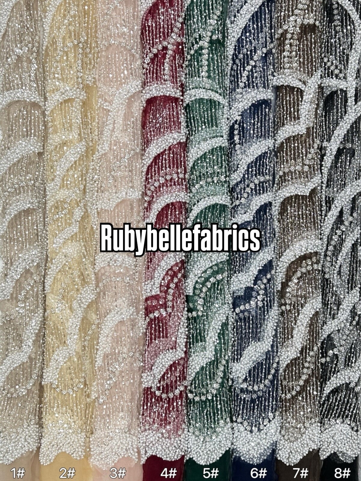 Cilia High Quality Beaded Fabric