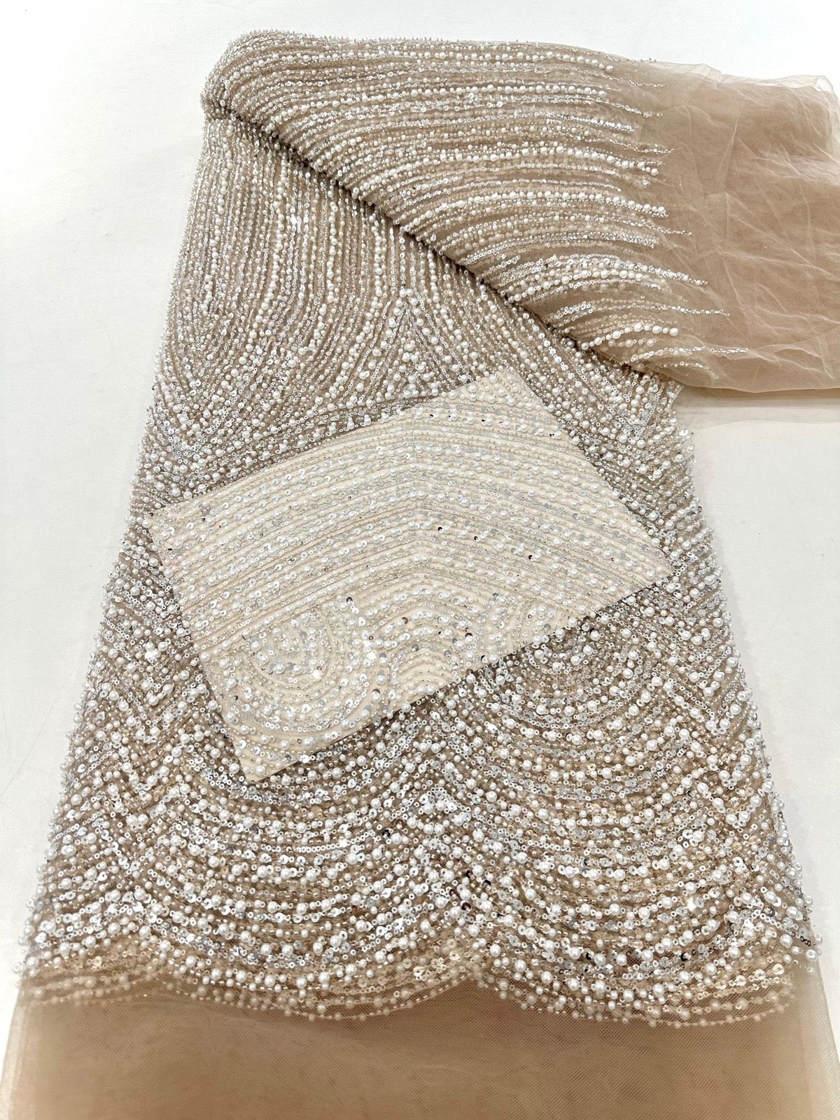 Rillia Beaded Sequin Luxury Fabric