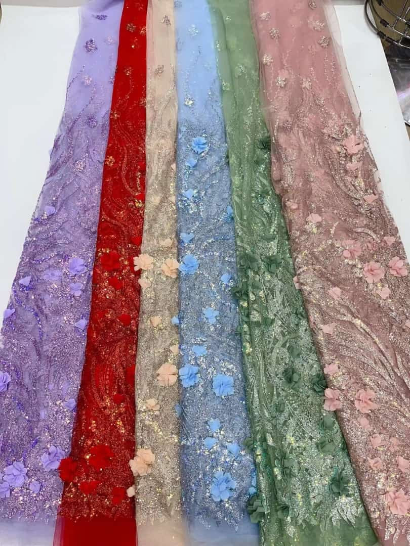 Aton 3D Sequin Fabric
