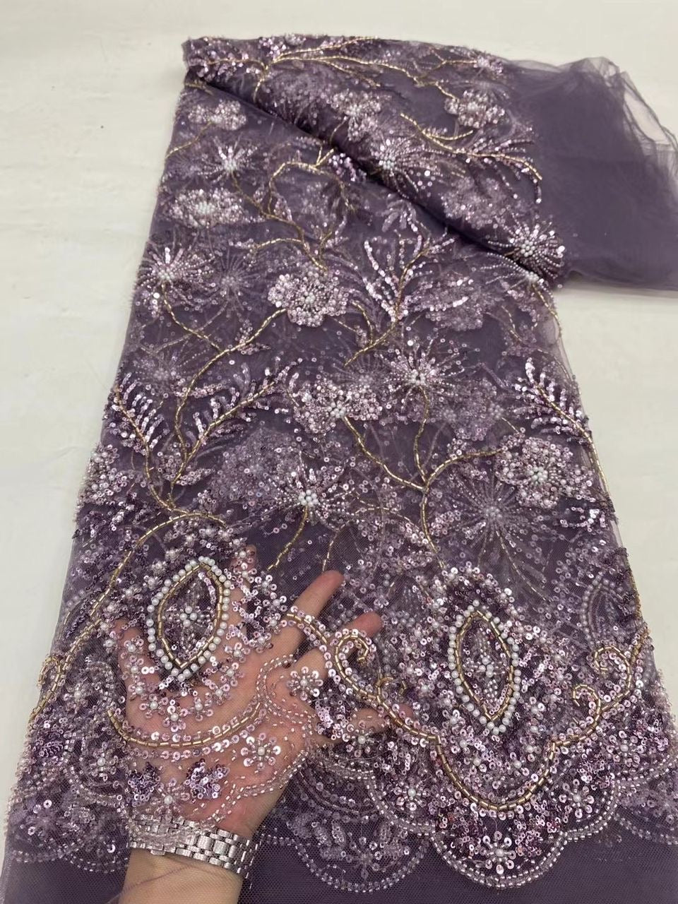 Kadulle Beaded Sequin Fabric