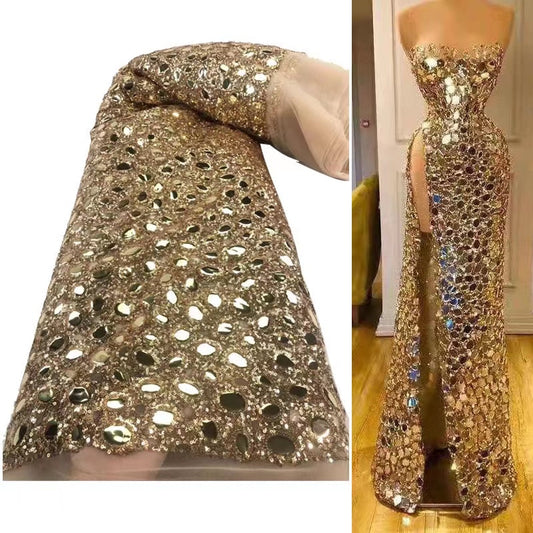 Tela brillante metálica Glam 3D - Más colores