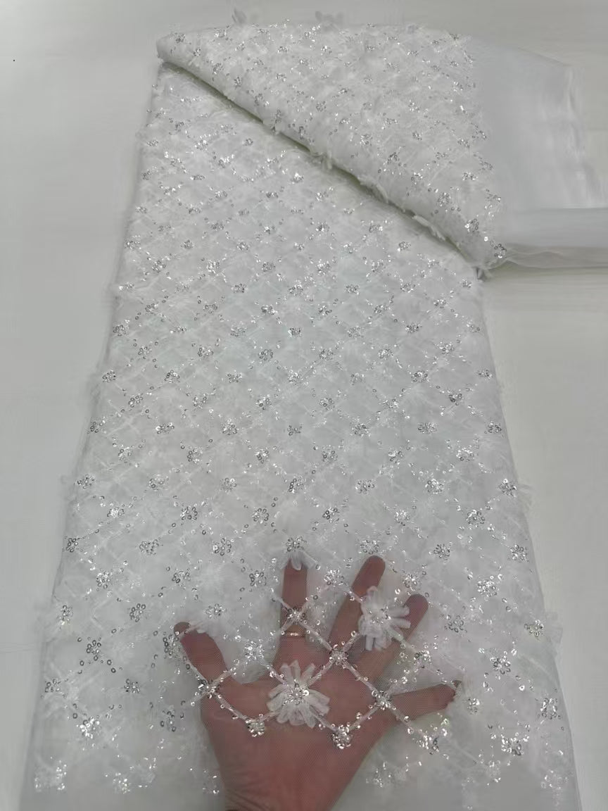 Ofton 3D Beaded Fabric - More Colors