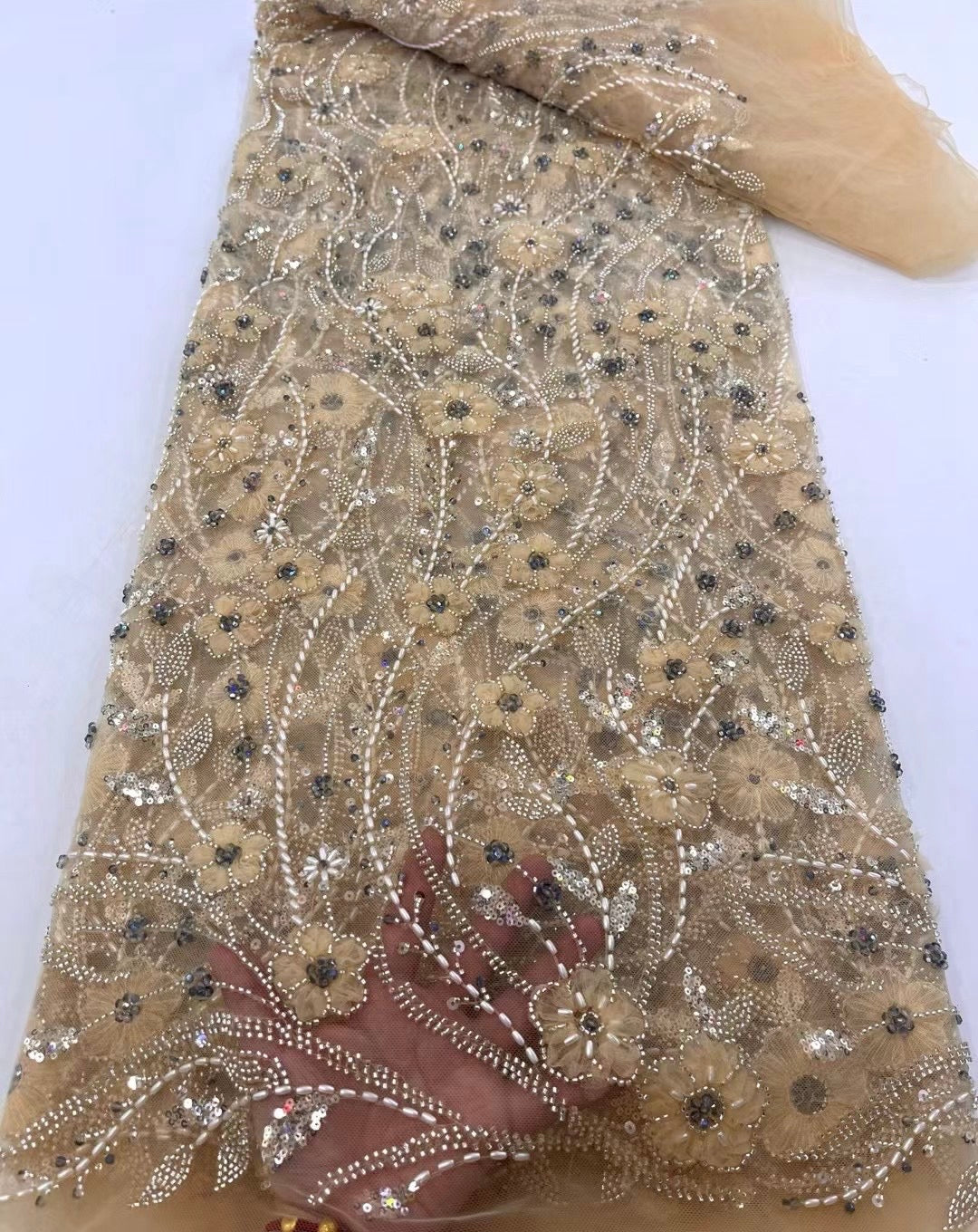 Hayluxx 3D Beaded Luxury Fabric