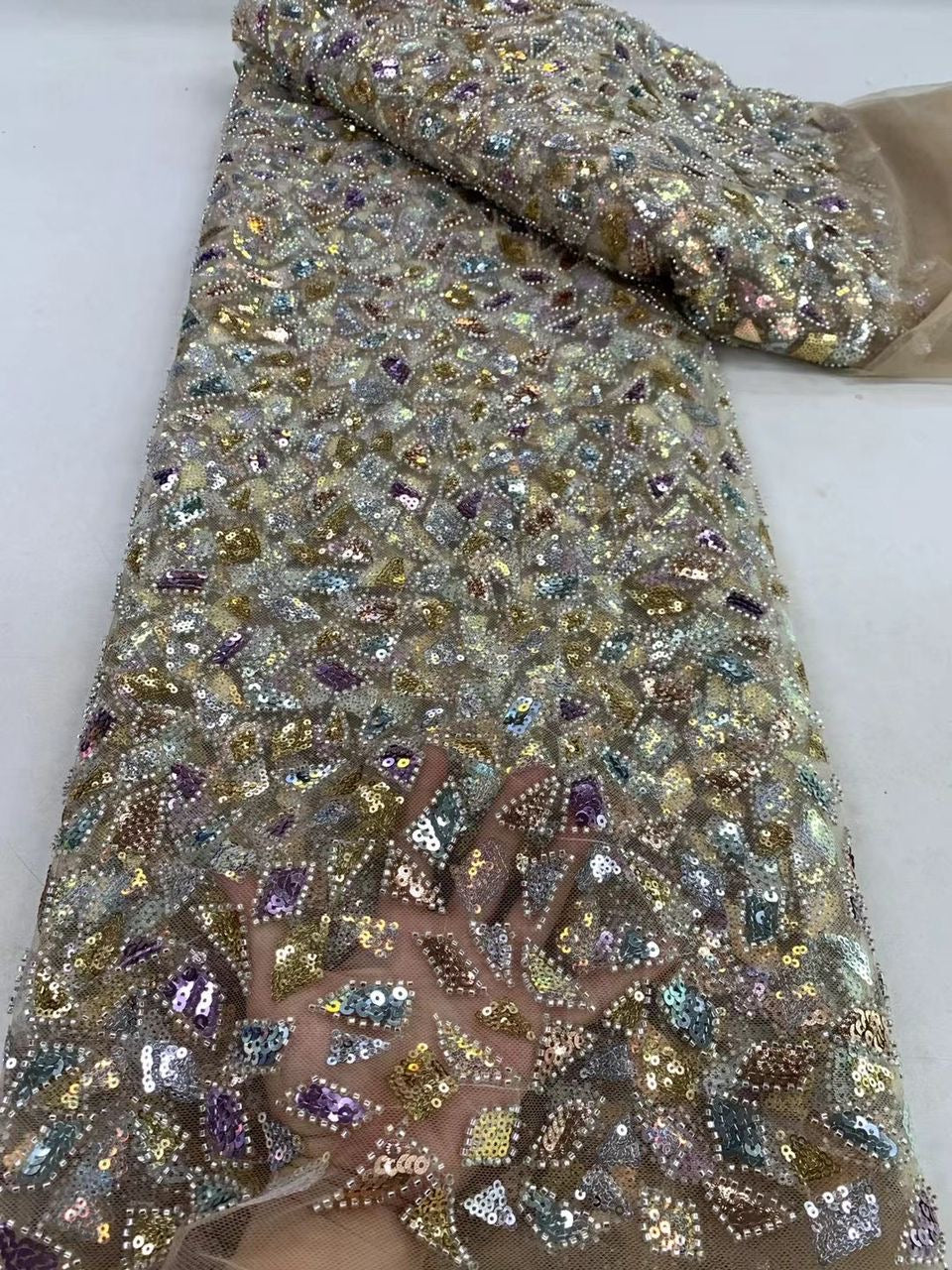 Hurro Multi Sequin Fabric