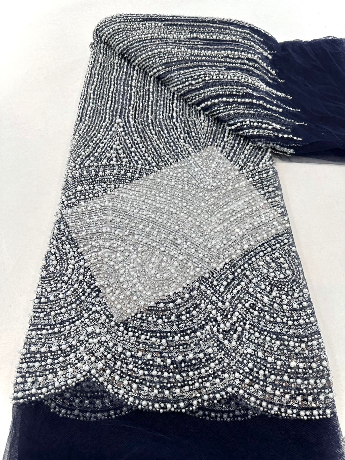 Rillia Beaded Sequin Luxury Fabric