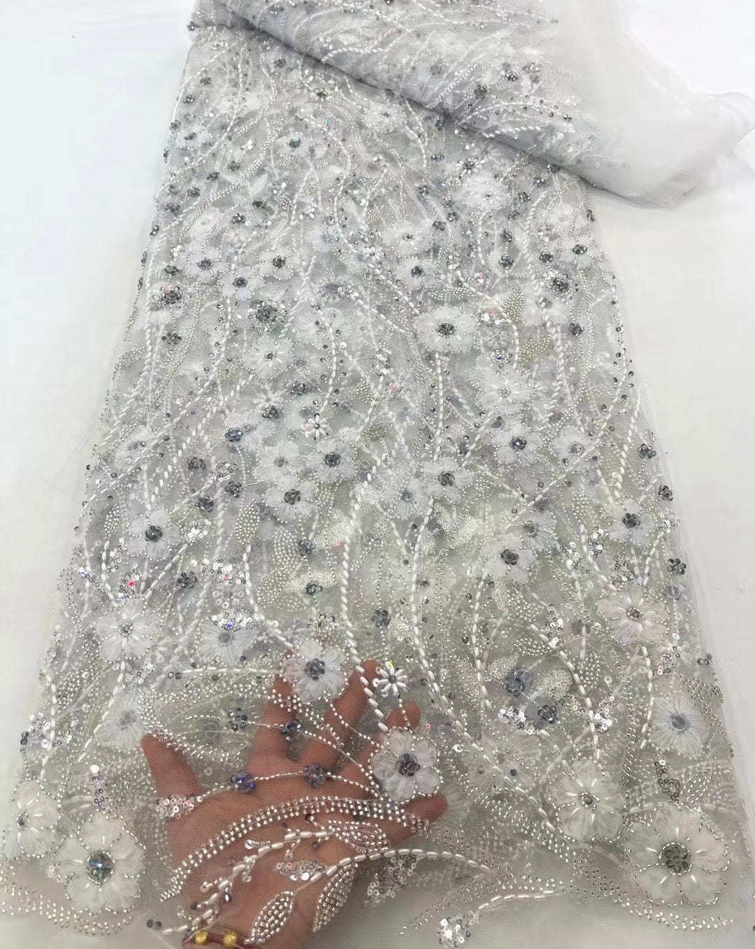 Hayluxx 3D Beaded Luxury Fabric