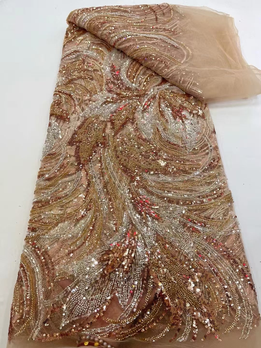 Asty Beaded Sequin Luxury Handmade Fabric