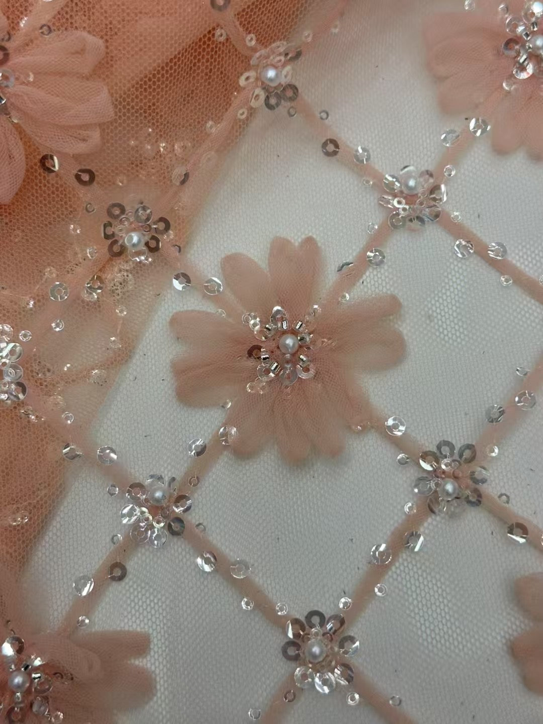 Ofton 3D Beaded Fabric - More Colors