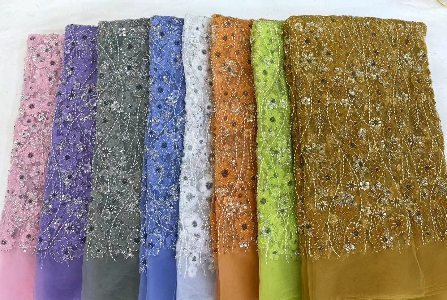 Vrolet 3D Beaded Luxury Fabric