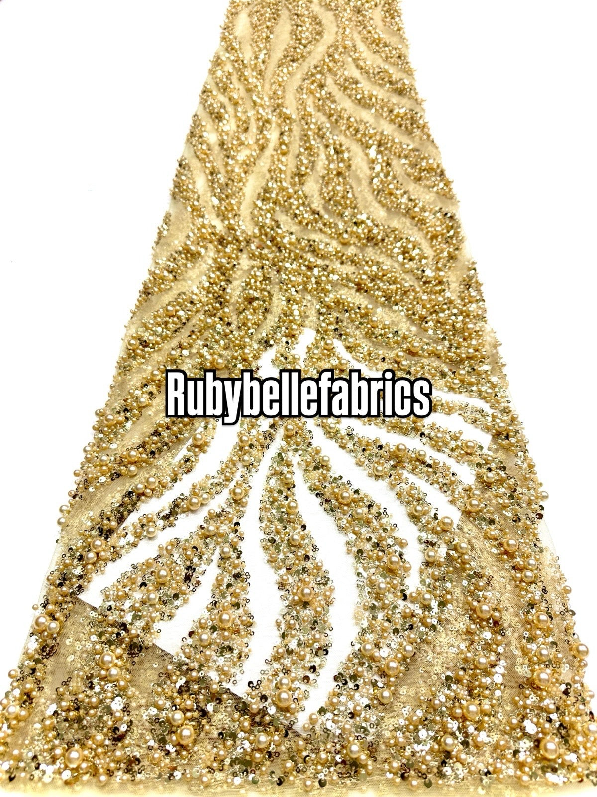 Ebra Pearls Beads Lace Fabric