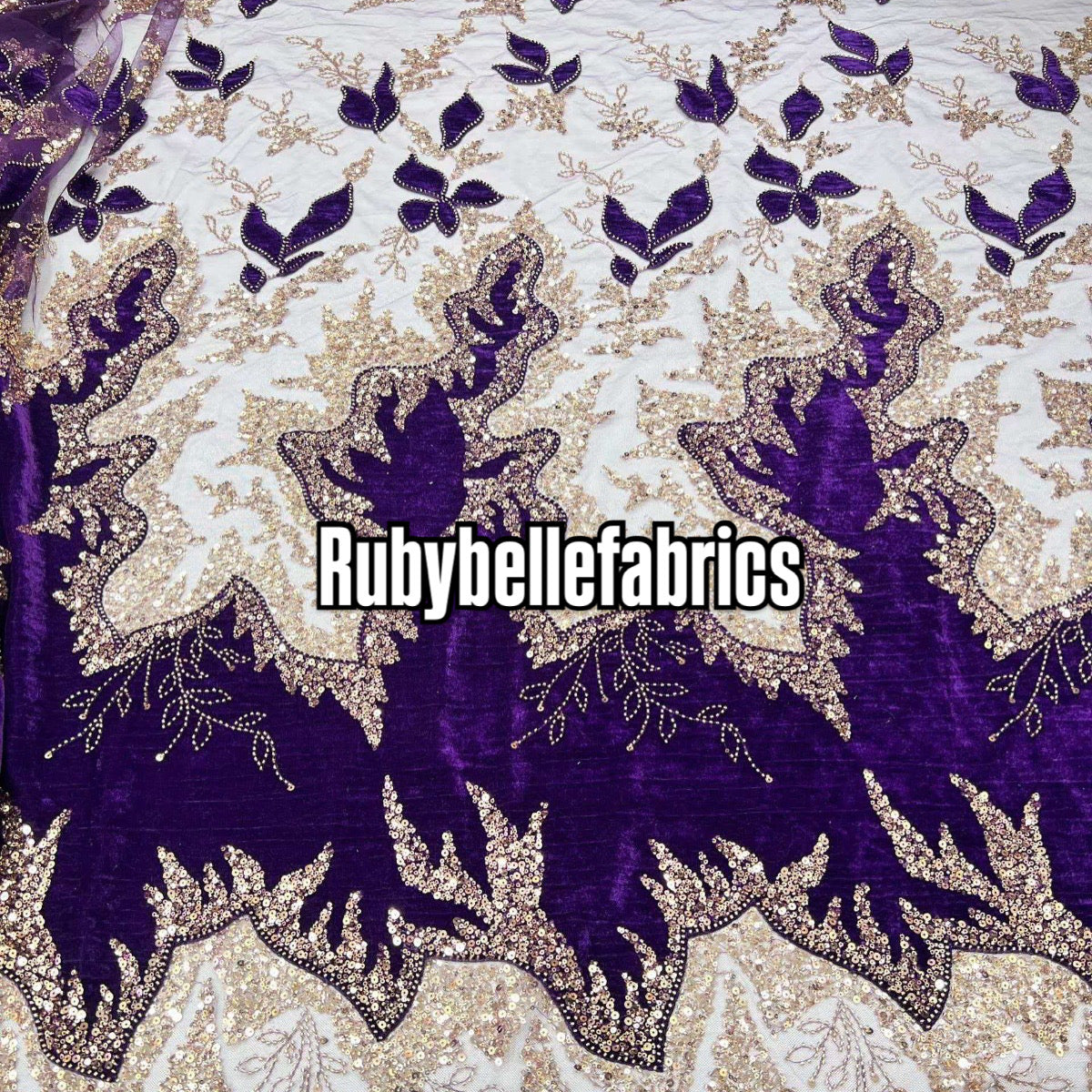 Loomxy Beaded Velvet Fabric