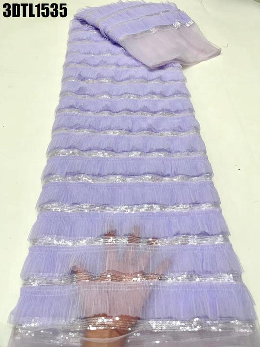Tela de lentejuelas con volantes Lixelle