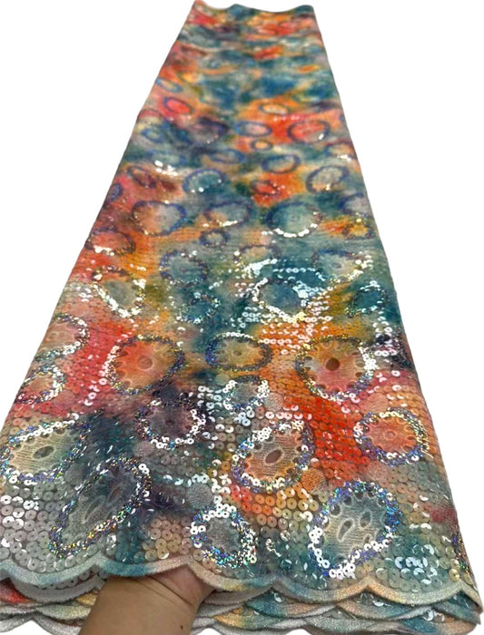 Tela de Organza Metro - Verde Multi