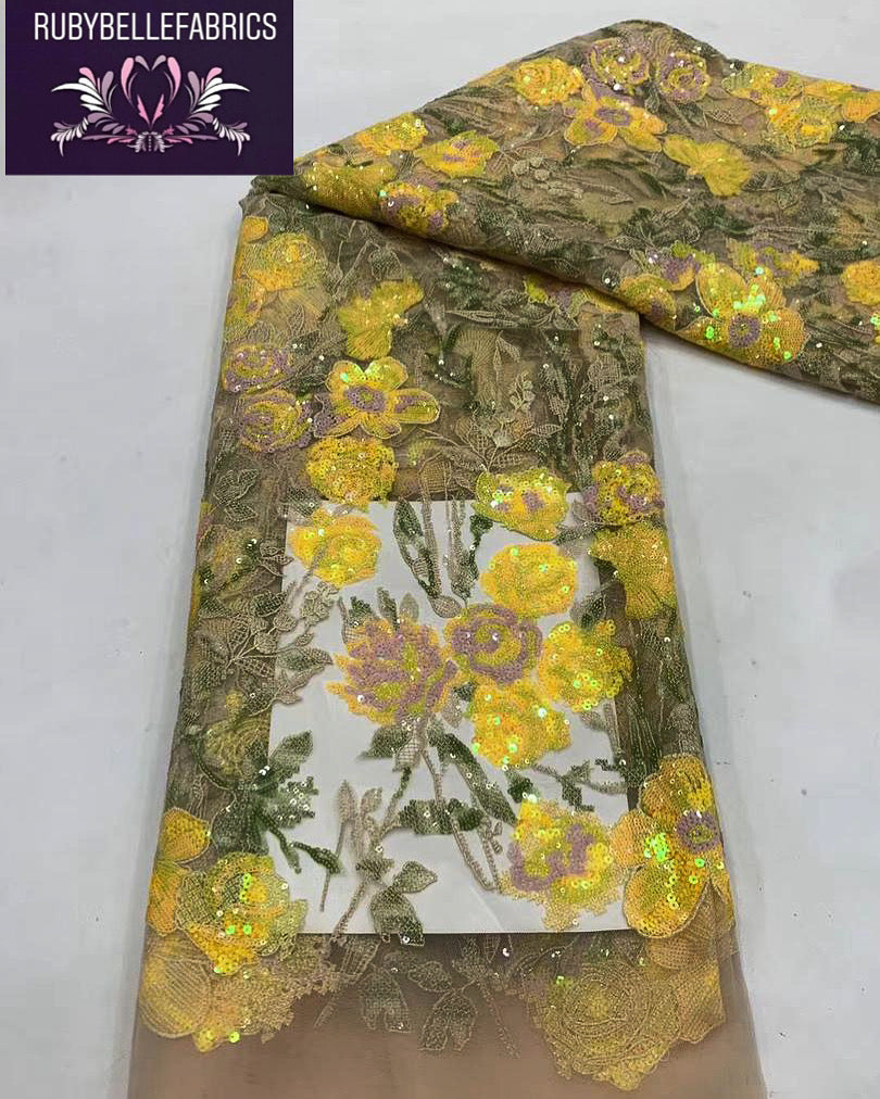 Tela de lujo Savannah - Amarillo multicolor
