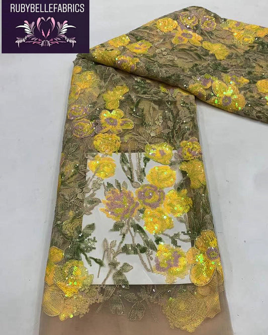 Tela de lujo Savannah - Amarillo multicolor