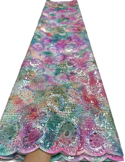 Tela de Organza Metro - Rosa Multi