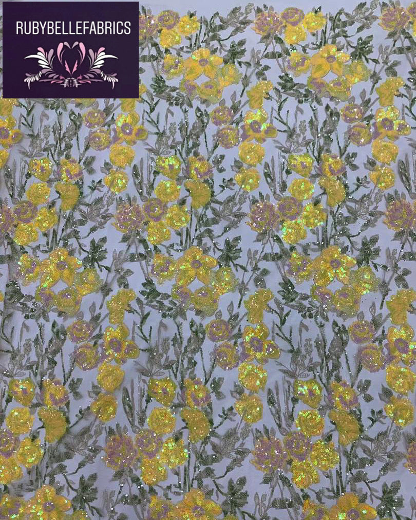 Tela de lujo Savannah - Amarillo multicolor