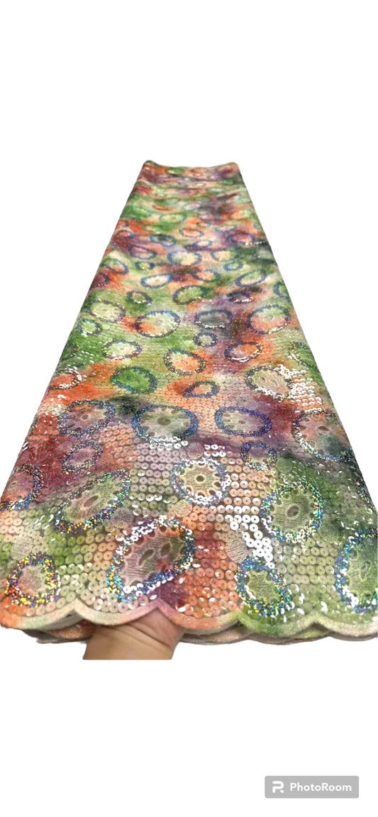 Tela de Organza Metro - Limón Multi