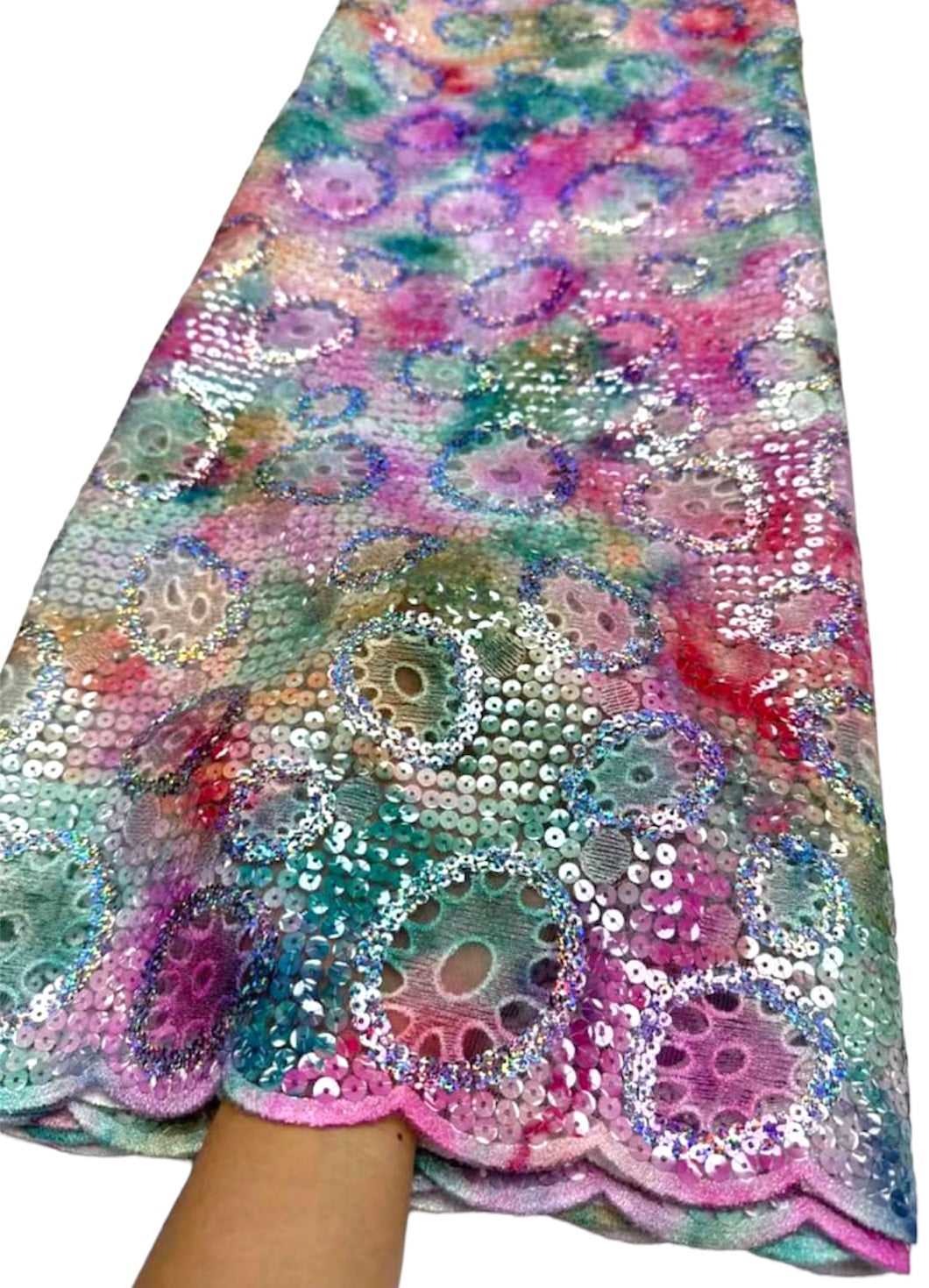 Tela de Organza Metro - Rosa Multi