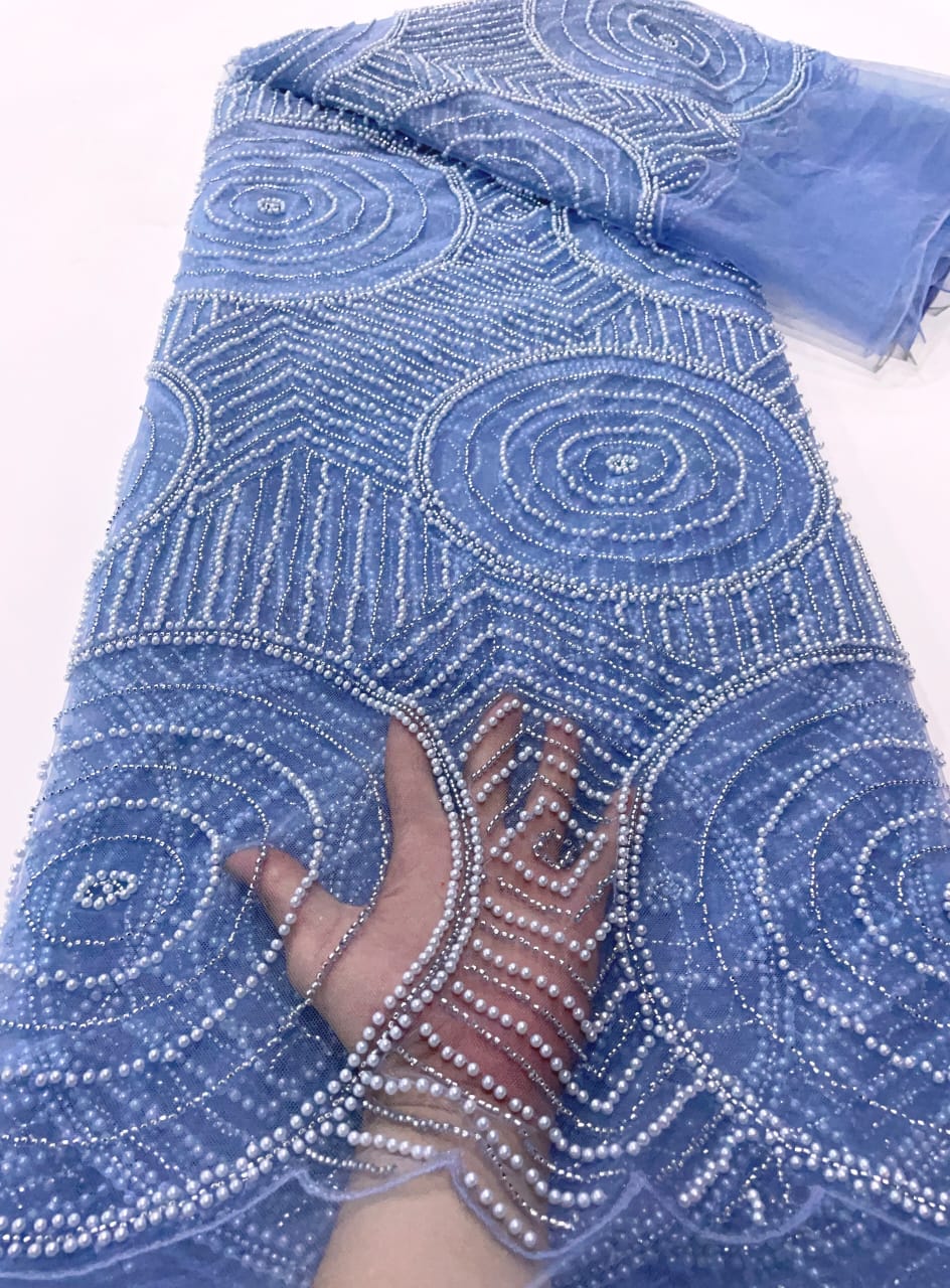 Grand Roundt Beaded Luxury Handmade Fabric