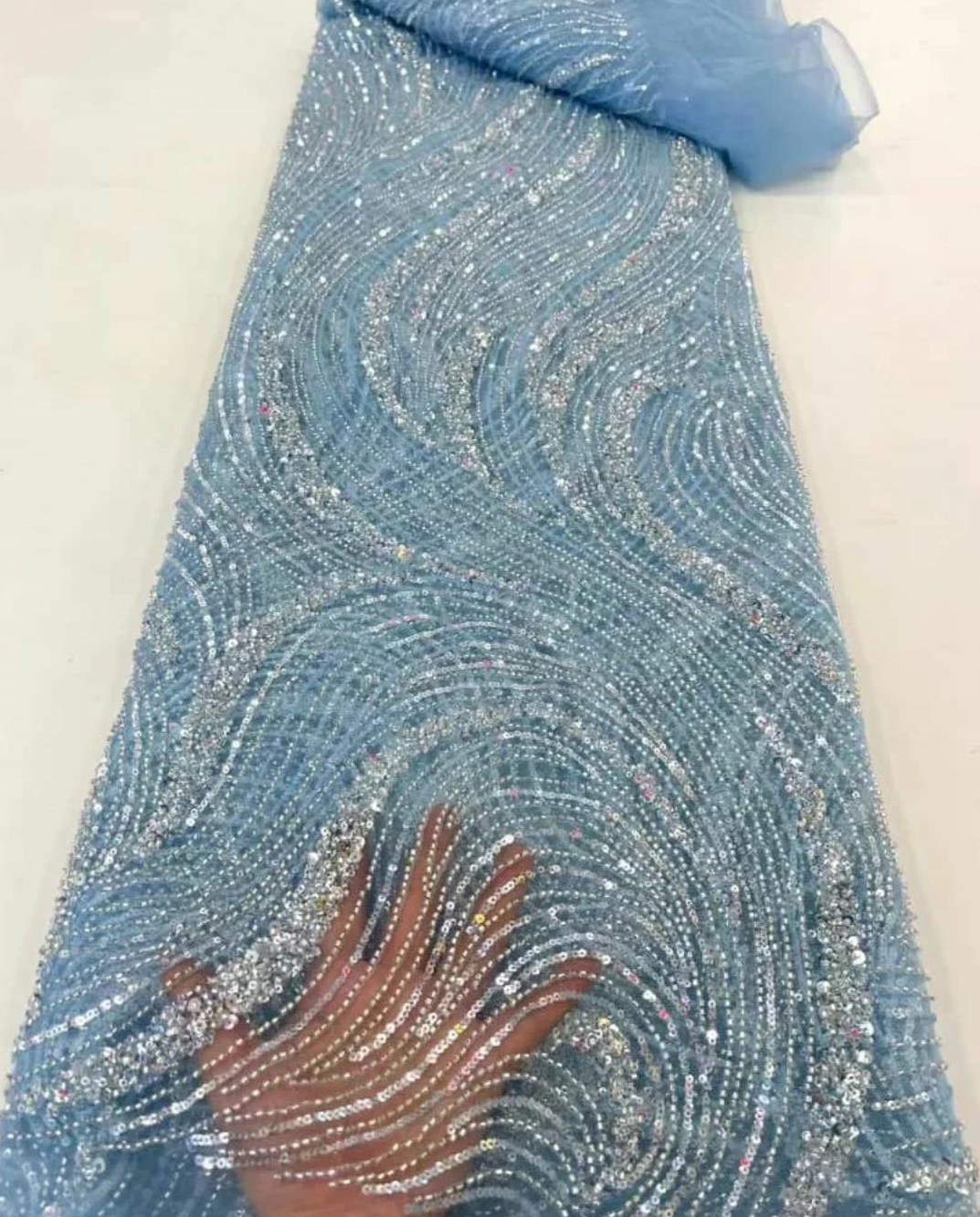 Laurel Luxury Sequin Handmade Fabric