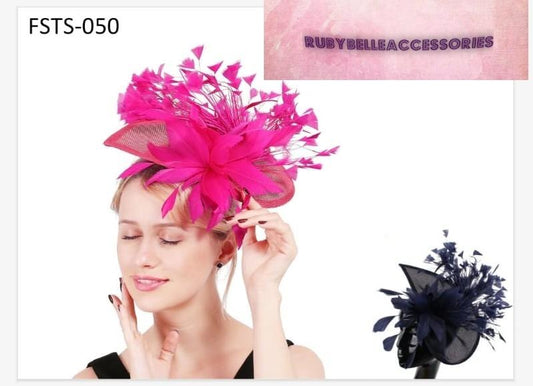 Allen Fascinator - Pink - RUBYBELLEFABRICS