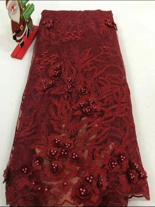 Chert Fabric - Burgundy - RUBYBELLEFABRICS