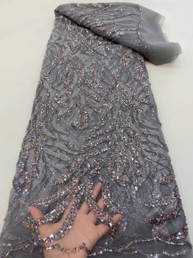 Mongolia Luxury Sequin Handmade Fabric