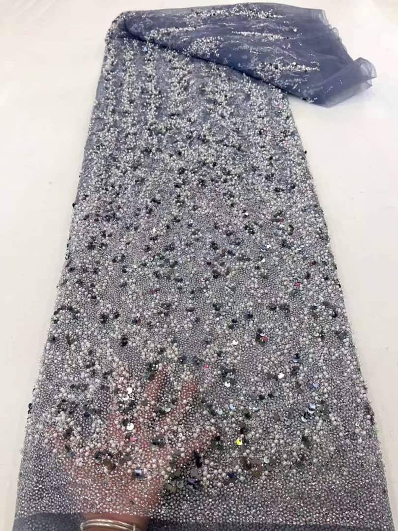 Aster Beaded Luxury Handmade Fabric