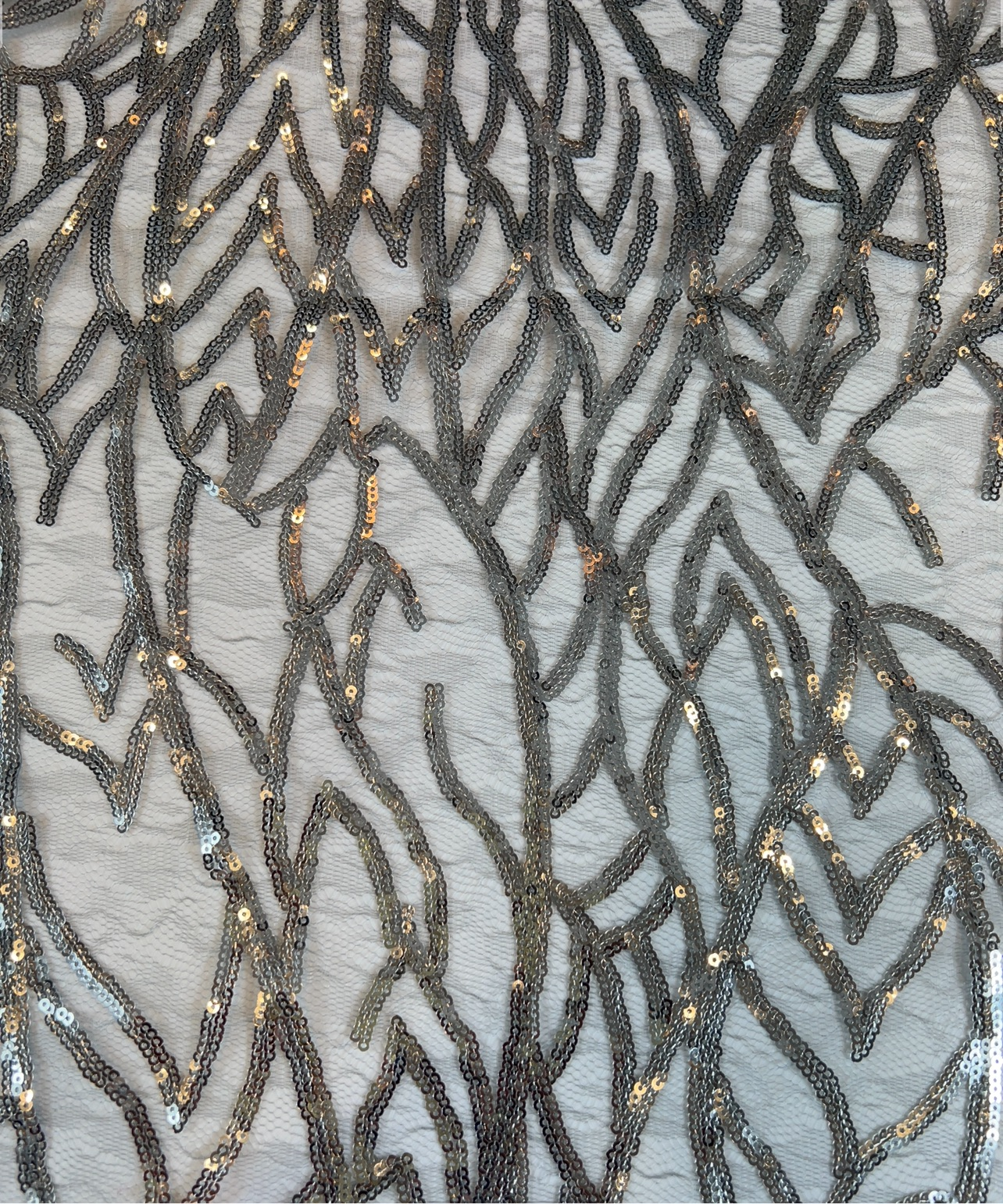 Cherock Sequin Fabric - Silver