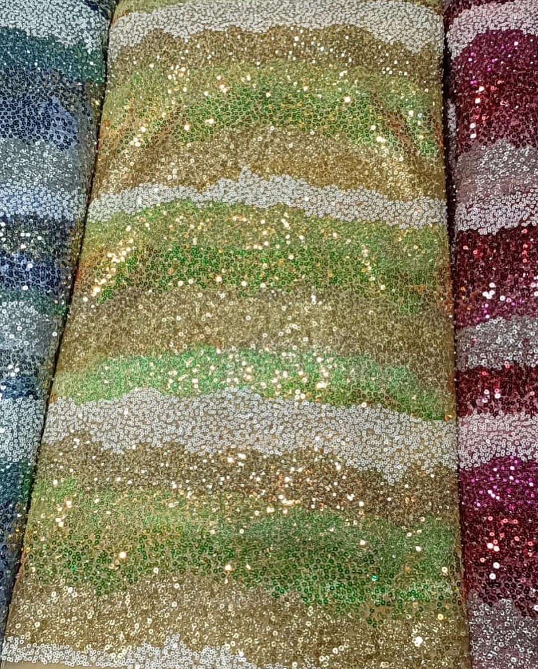 Tela de lentejuelas brillantes Aura