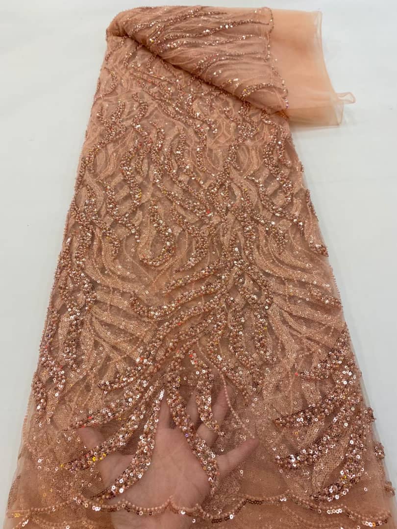 Mongolia Luxury Sequin Handmade Fabric