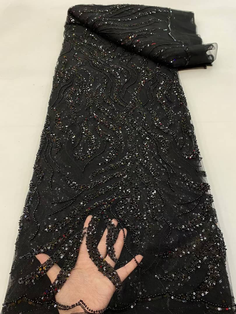 Mongolia Luxury Sequin Handmade Fabric