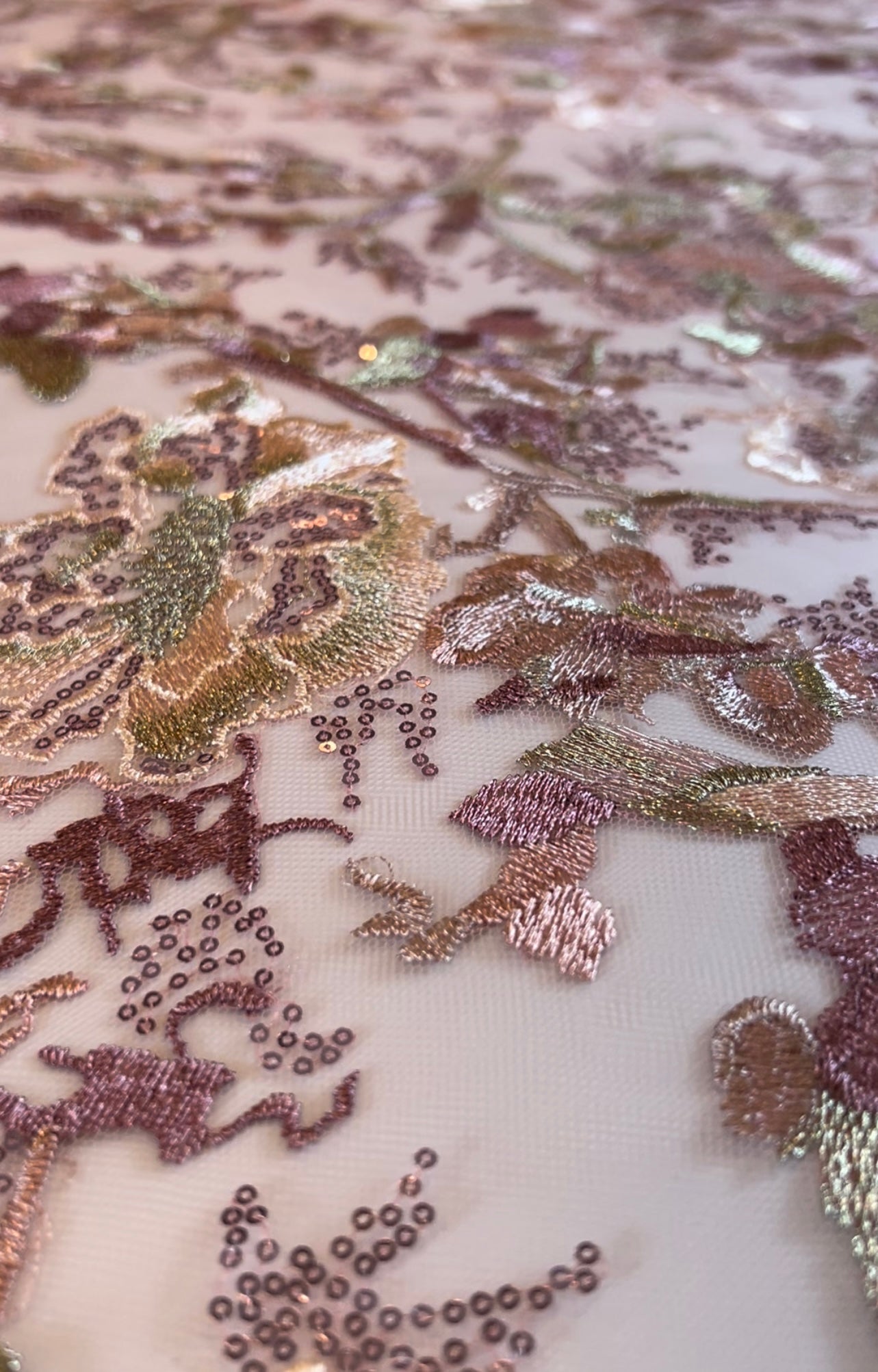 Anise Sequin Fabric - Blush Multi