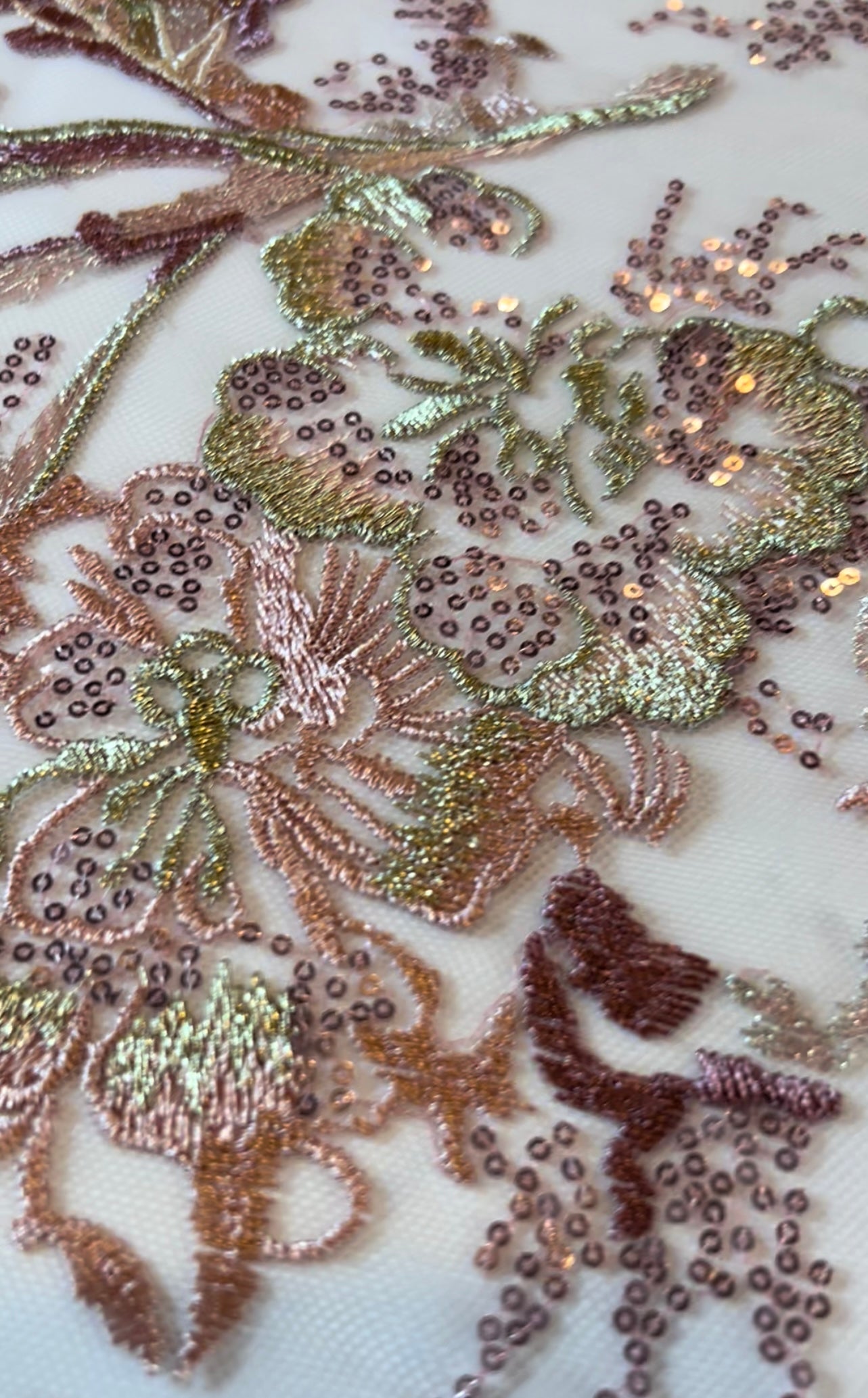 Anise Sequin Fabric - Blush Multi