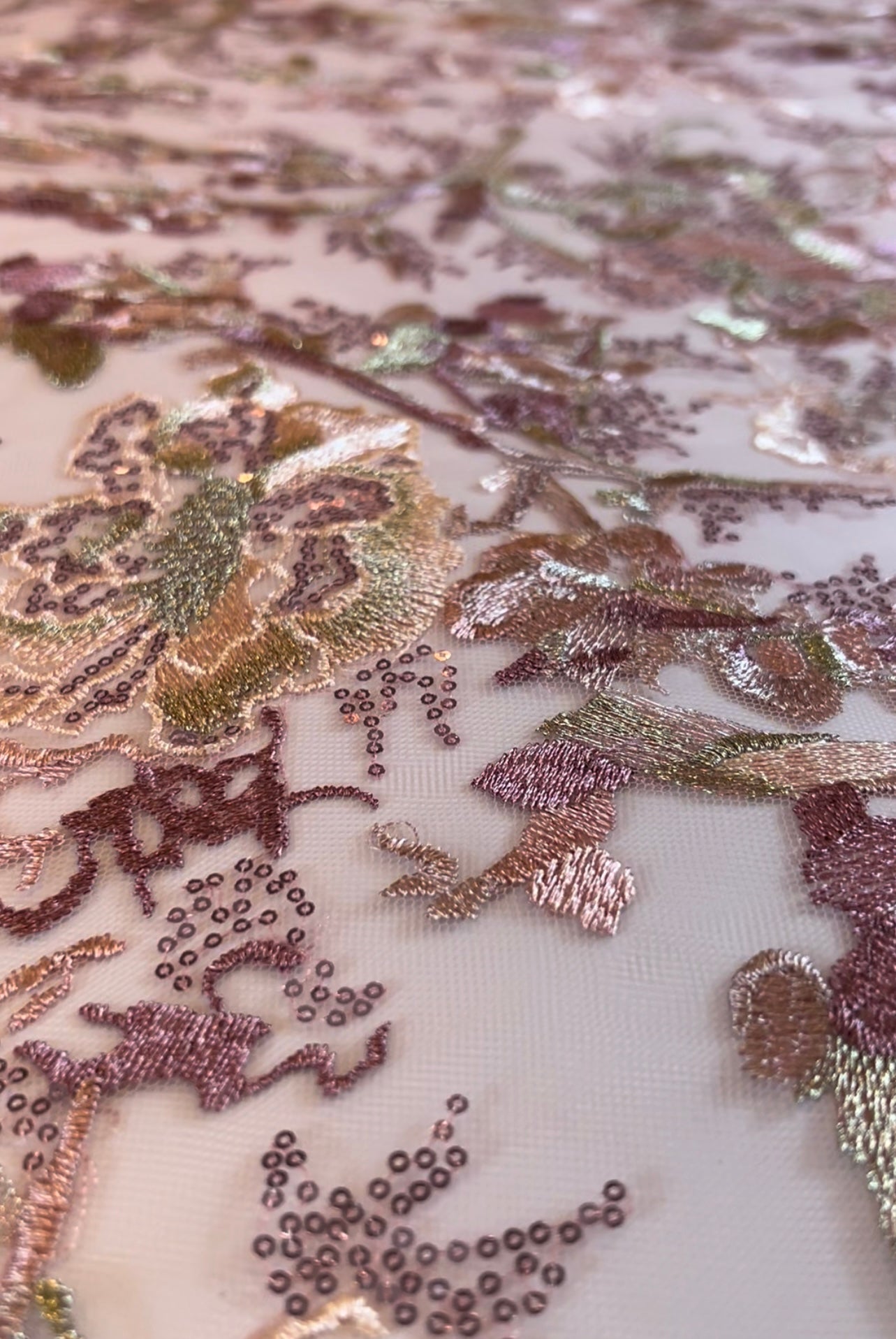Anise Sequin Fabric - Blush Multi