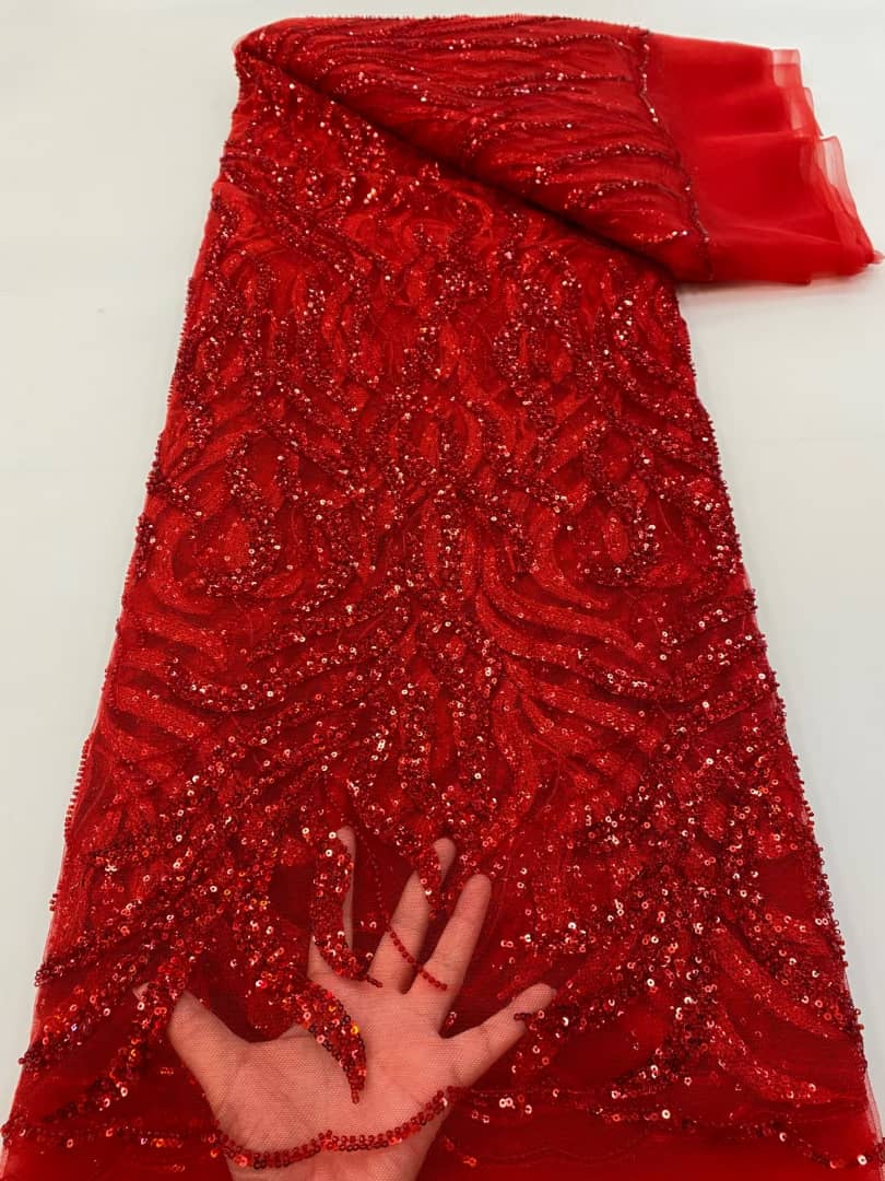 Mongolia Luxury Sequin Handmade Fabric