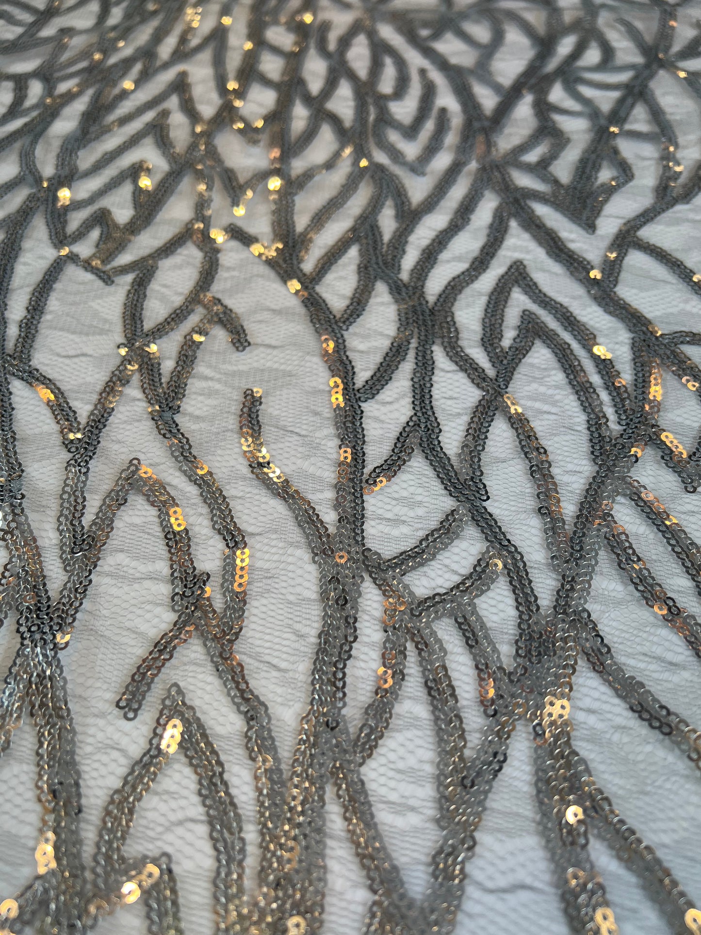 Cherock Sequin Fabric - Silver