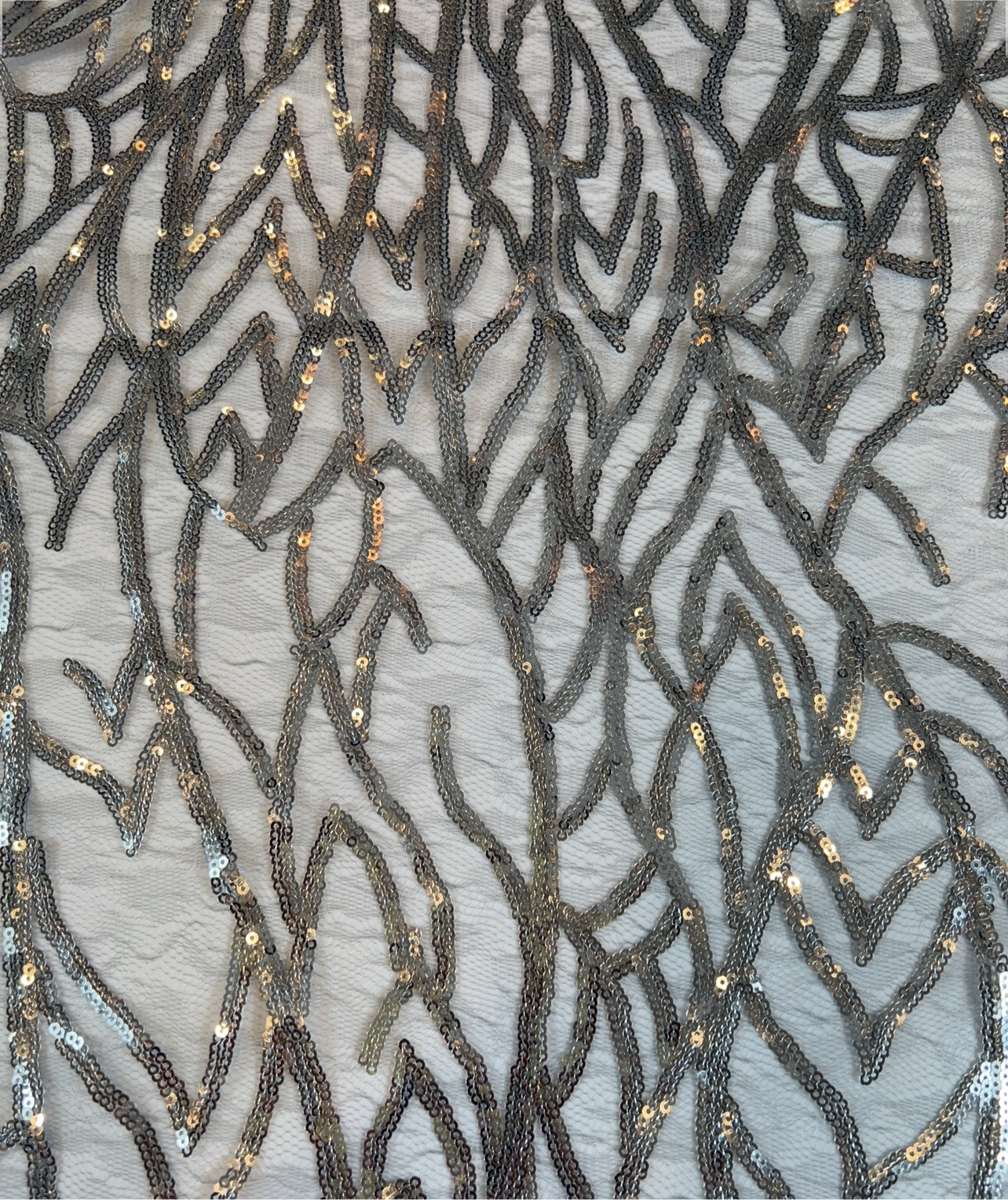 Cherock Sequin Fabric - Silver